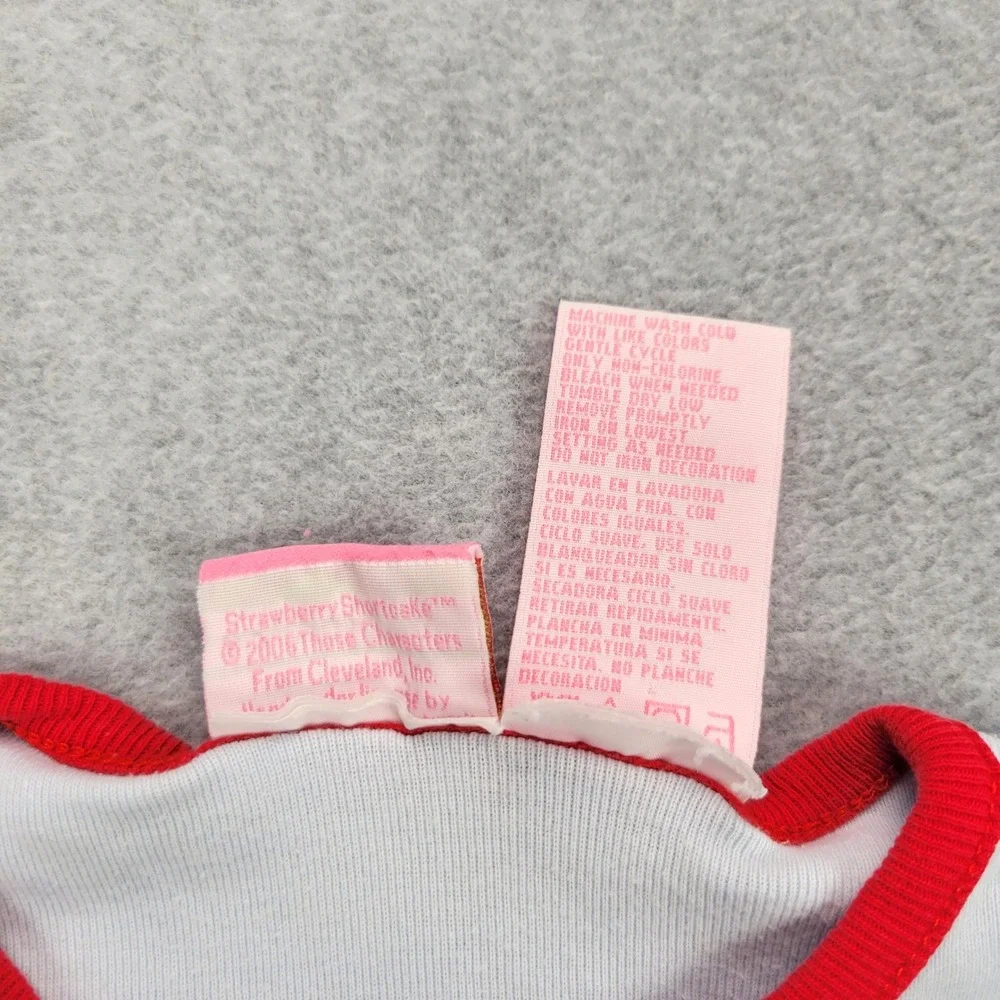 Strawberry Shortcake Graphic‎ Tee Kids 2T Blue Ringer Cap Y2K Picnic 2006